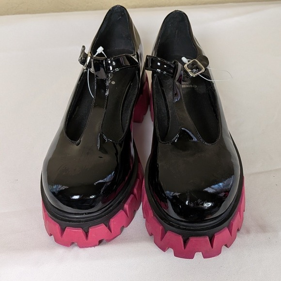 KOI Footwear Black Patent Mary‎ Jane Platform Shoes – UK 7 (US 9) – Y2K Pink - Picture 3 of 8